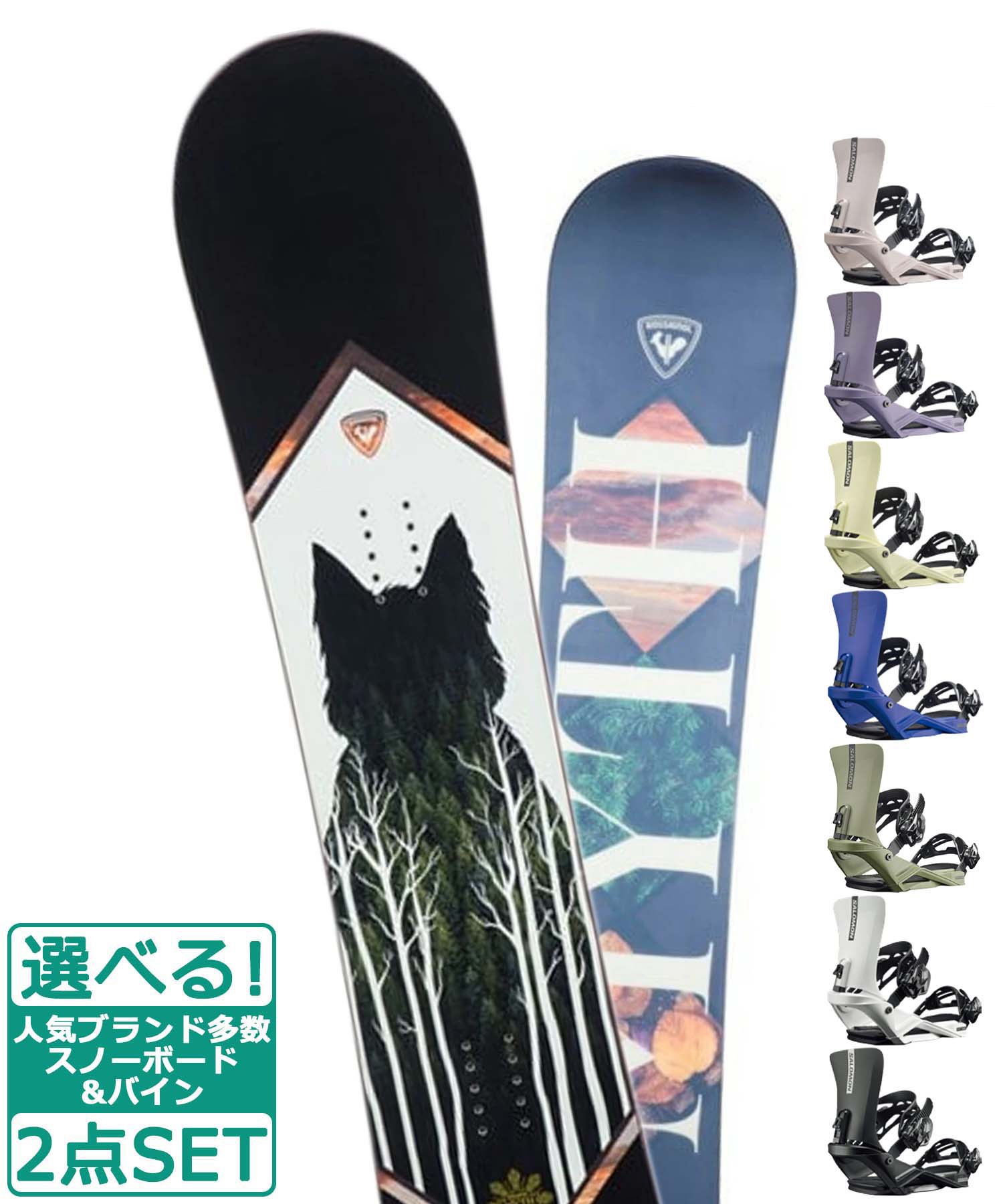 ☆スノーボード＋バインディング 2点セット ROSSIGNOL ロシニョール MYTH  SALOMON サロモン RHYTHM 23-24モデル ムラサキスポーツ(139cm-White-S)