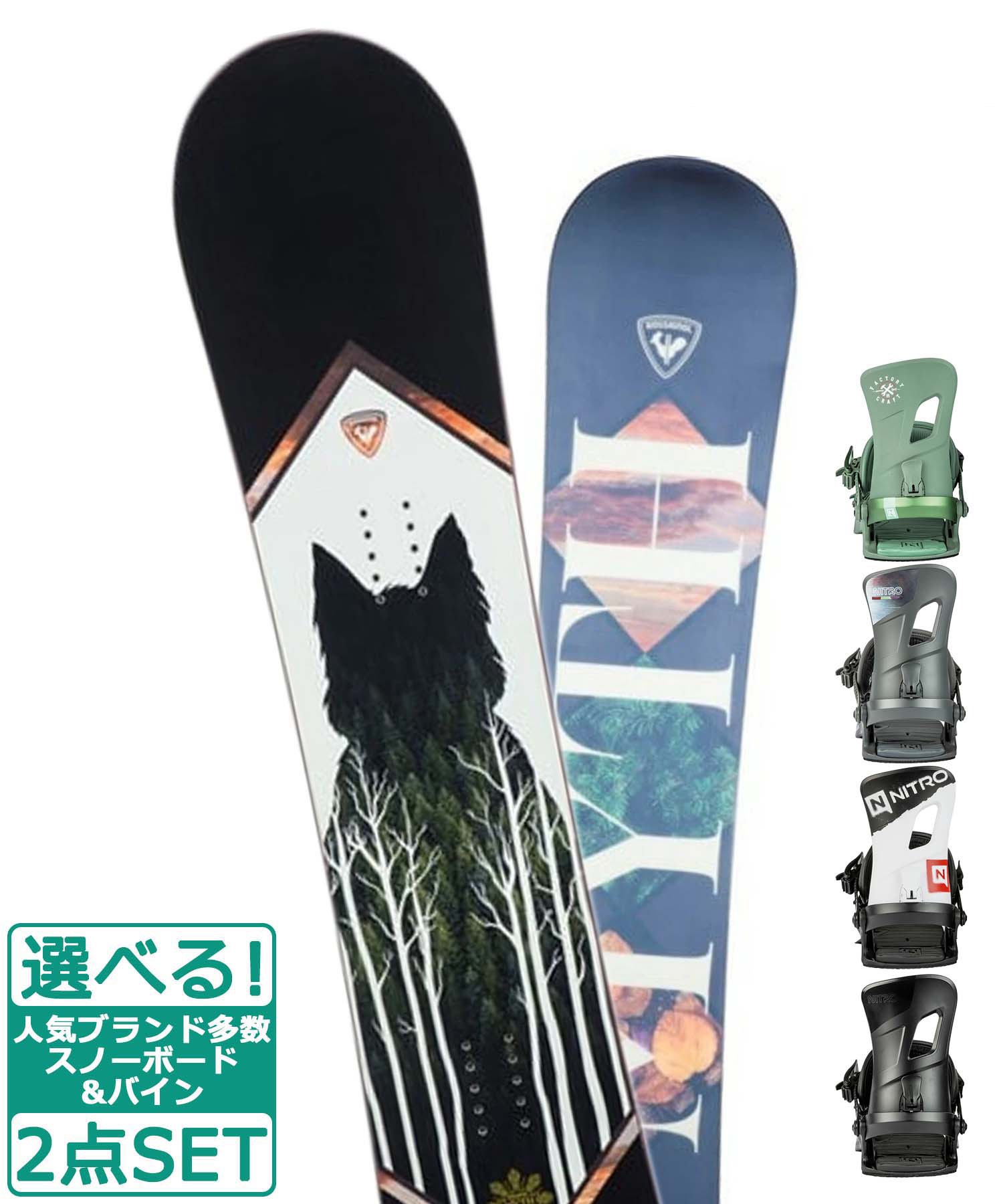 ☆スノーボード＋バインディング 2点セット ROSSIGNOL ロシニョール MYTH NITRO ナイトロ RAMBLER 23-24モデル ムラサキスポーツ(153cm-BK-M)