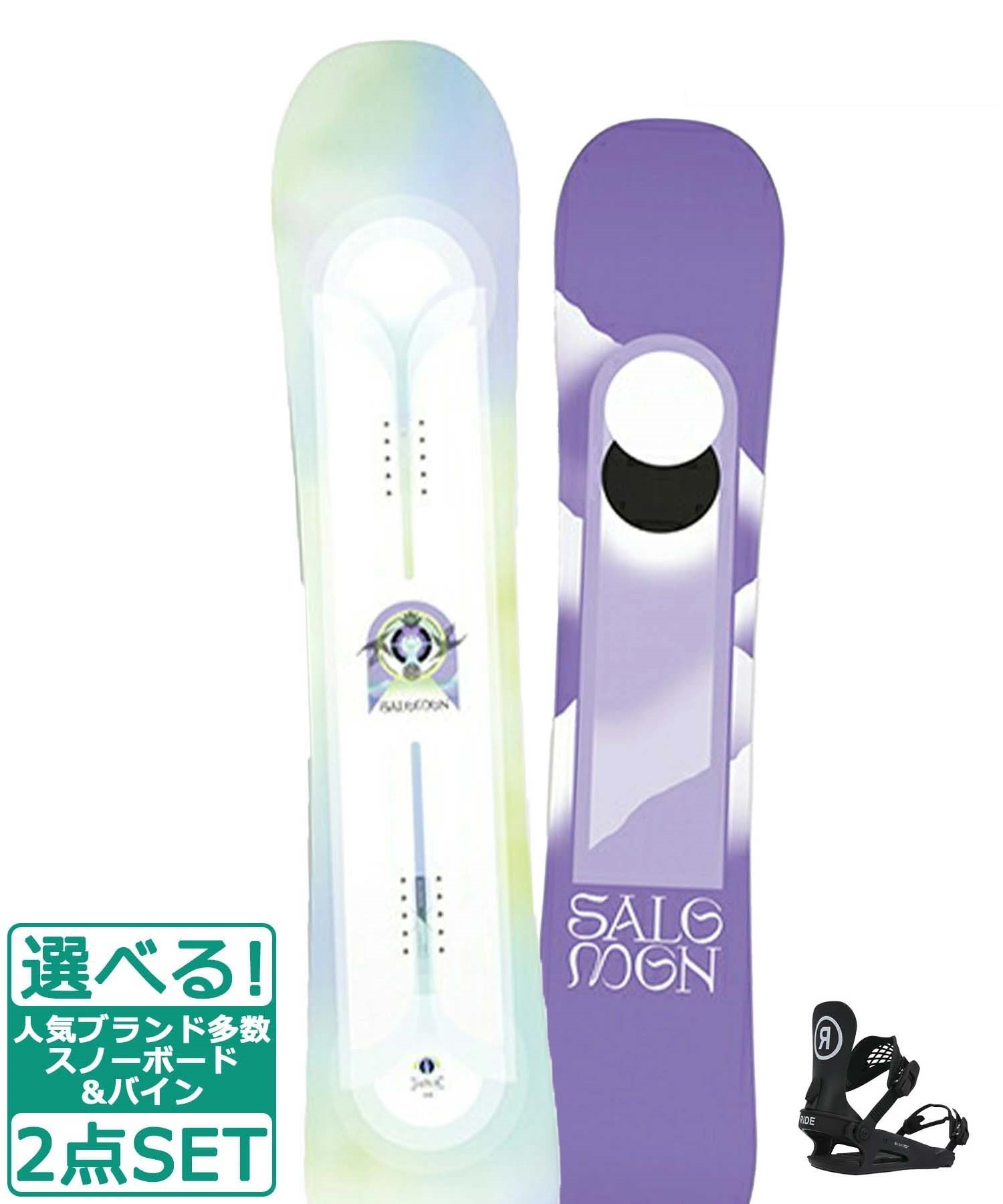 ☆スノーボード＋バインディング 2点セット SALOMON サロモン LOTUS RIDE ライド R22040110 CL-2 23-24モデル ムラサキスポーツ(151cm-BLACK-M)