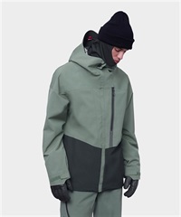 スノーボード ウェア ジャケット ユニセックス 686 シックスエイトシックス GORE-TEX GT 23-24モデル ムラサキスポーツ KK G29(CYPRESSGREENCOLORBLOCK-S)