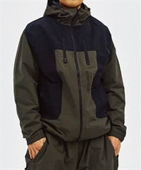 スノーボード ウェア ジャケット ユニセックス BSRABBIT ビエスラビット HIGH HOODED 23-24モデル KK G21(KHAKI-M)