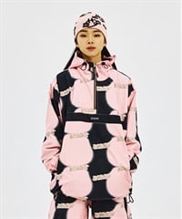 スノーボード ウェア ジャケット ユニセックス BSRABBIT ビエスラビット BDT HOODED ANORAK 23-24モデル KK G21(PINK-M)