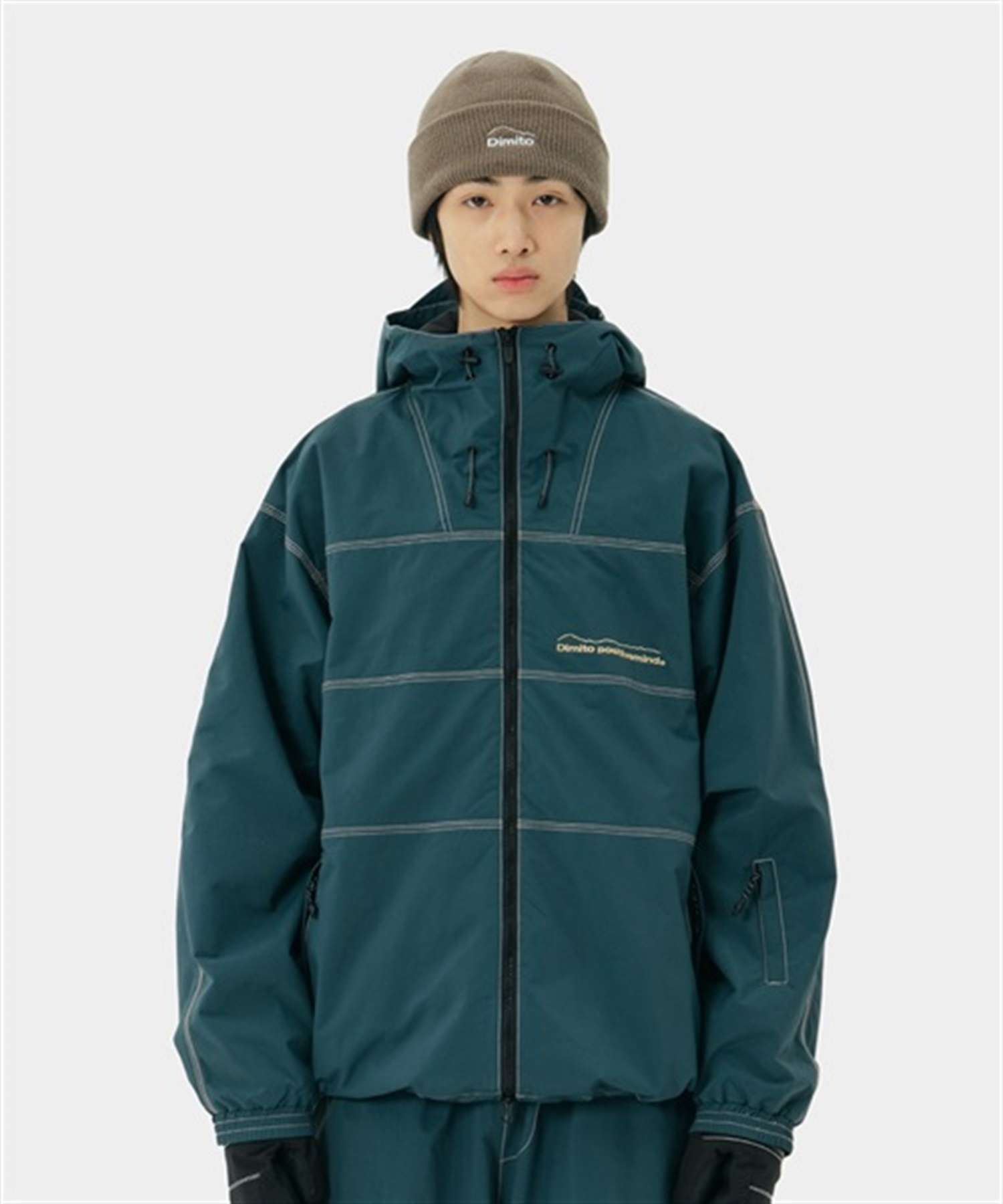 DIMITO ディミト スノーボード ウェア ジャケット ユニセックス NHTK35 WORKS ZIP JACKET 23-24モデル ムラサキスポーツ KK H12(DEEPGREEN-S)