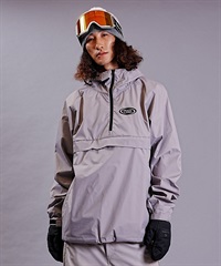 スノーボード ウェア ジャケット ユニセックス DEATHLABEL デスレーベル ANORAK JKT LOGO 23-24モデル ムラサキスポーツ KK I21(GREY-M)