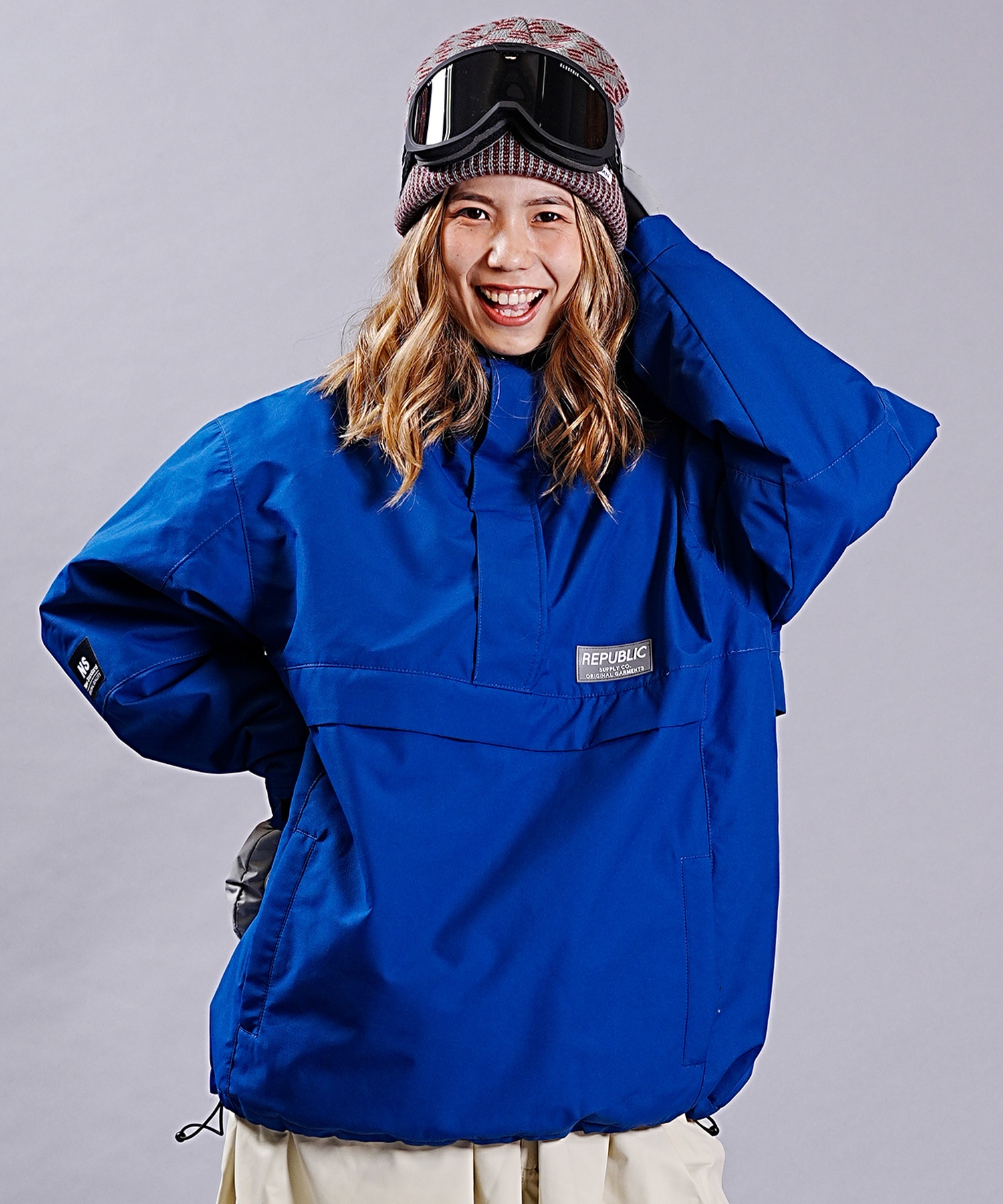 REPUBLIC リパブリック スノーボード ウェア ジャケット ユニセックス TRAIL PULLOVER JACKET 23-24モデル KK H5(Blue-S)