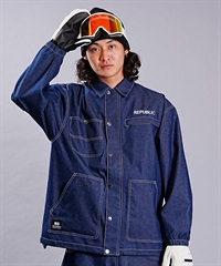 REPUBLIC リパブリック スノーボード ウェア ジャケット ユニセックス HUNTAING DENIM COAT JACKET 23-24モデル KK H5