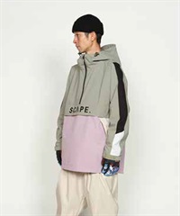 スノーボード ウェア ジャケット ユニセックス SCAPE エスケープ 71123303 ANORAK 23-24モデル ムラサキスポーツ KK C31(LIGHTKHAKISMOKEPINK-S)