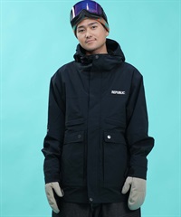 【早期購入/店頭受取対象外】REPUBLIC リパブリック スノーボード ウェア ジャケット ユニセックス JK LUV SIC PARKA ムラサキスポーツ 24-25モデル LL E9(BLK-S)