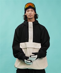 セットアイテム対象  DC ディーシー スノーボード ウェア ジャケット ユニセックス アノラック 24 DC SNOW ANORAK ムラサキスポーツ 24-25モデル LX F28(BLK-S)