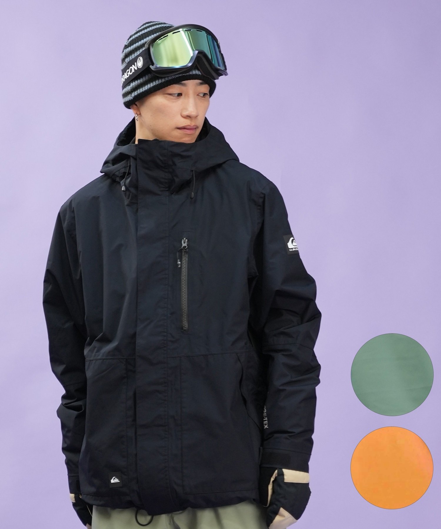 セットアイテム対象  QUIKSILVER クイックシルバー スノーボード ウェア ジャケット ユニセックス MISSION SOLID JK ムラサキスポーツ 24-25モデル LX H1(KVJ0-S)
