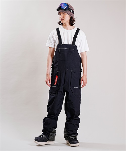 VOLCOM ボルコム スノーボード ウェア パンツ ユニセックス RAIN GORE-TEX BIB OVERALL G1352403 23-24モデル KK H26(BLK-S)