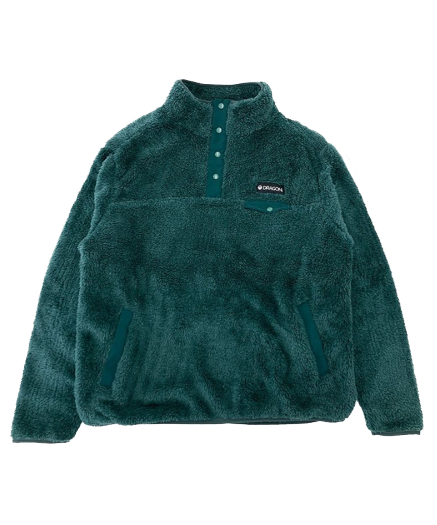 スノーボード ウェア インナーウェア ユニセックス DRAGON ドラゴン PULLOVER FLEECE ムラサキスポーツ 23-24モデル KK K9(FORESTGREEN-S)