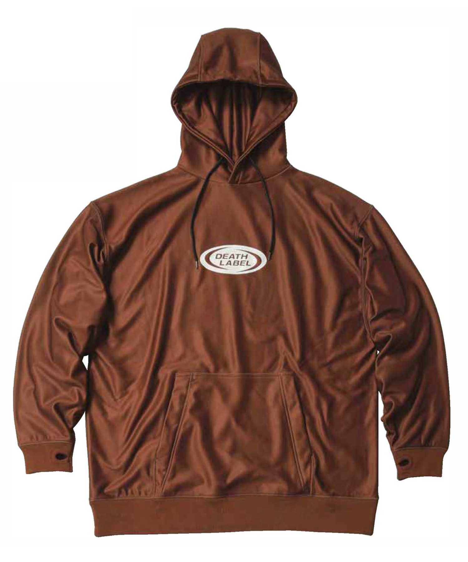 スノーボード ウェア インナー ユニセックス DEATHLABEL デスレーベル BONEDED HOODIE　LOGO 23-24モデル ムラサキスポーツ KK I21(BROWN-M)