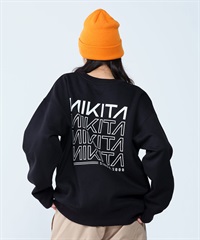 スノーボード ウェア インナー レディース NIKITA ニキータ OVRSZ CREW SWEAT ムラサキスポーツ 23-24モデル KK K4(ASHGRAYHEATHER-M)