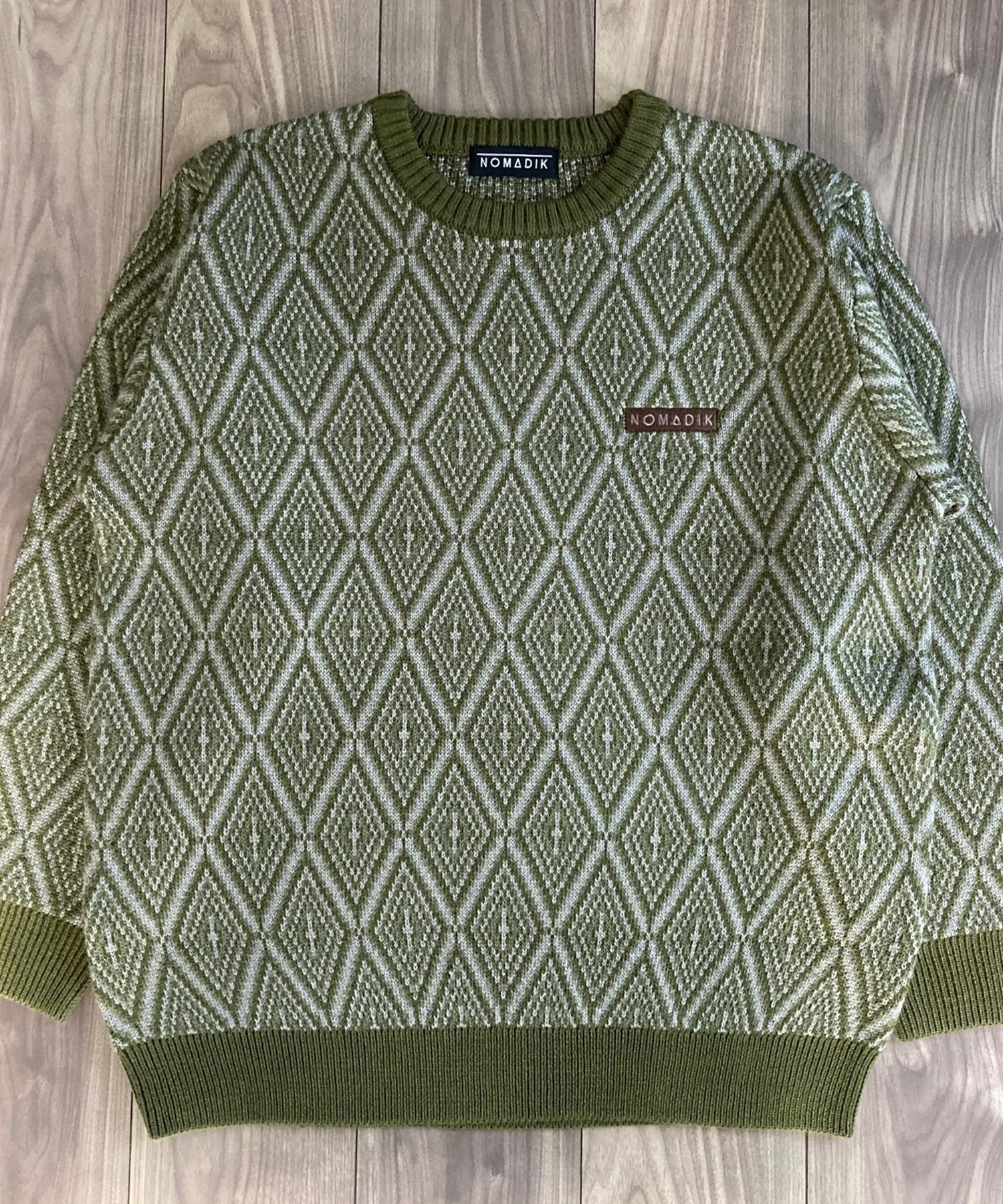 NOMADIK ノマディック スノーボード ウェア インナー セーター ニット ユニセックス RHOMBUS SWEATER 72323501 23-24モデル(BROWN-M)