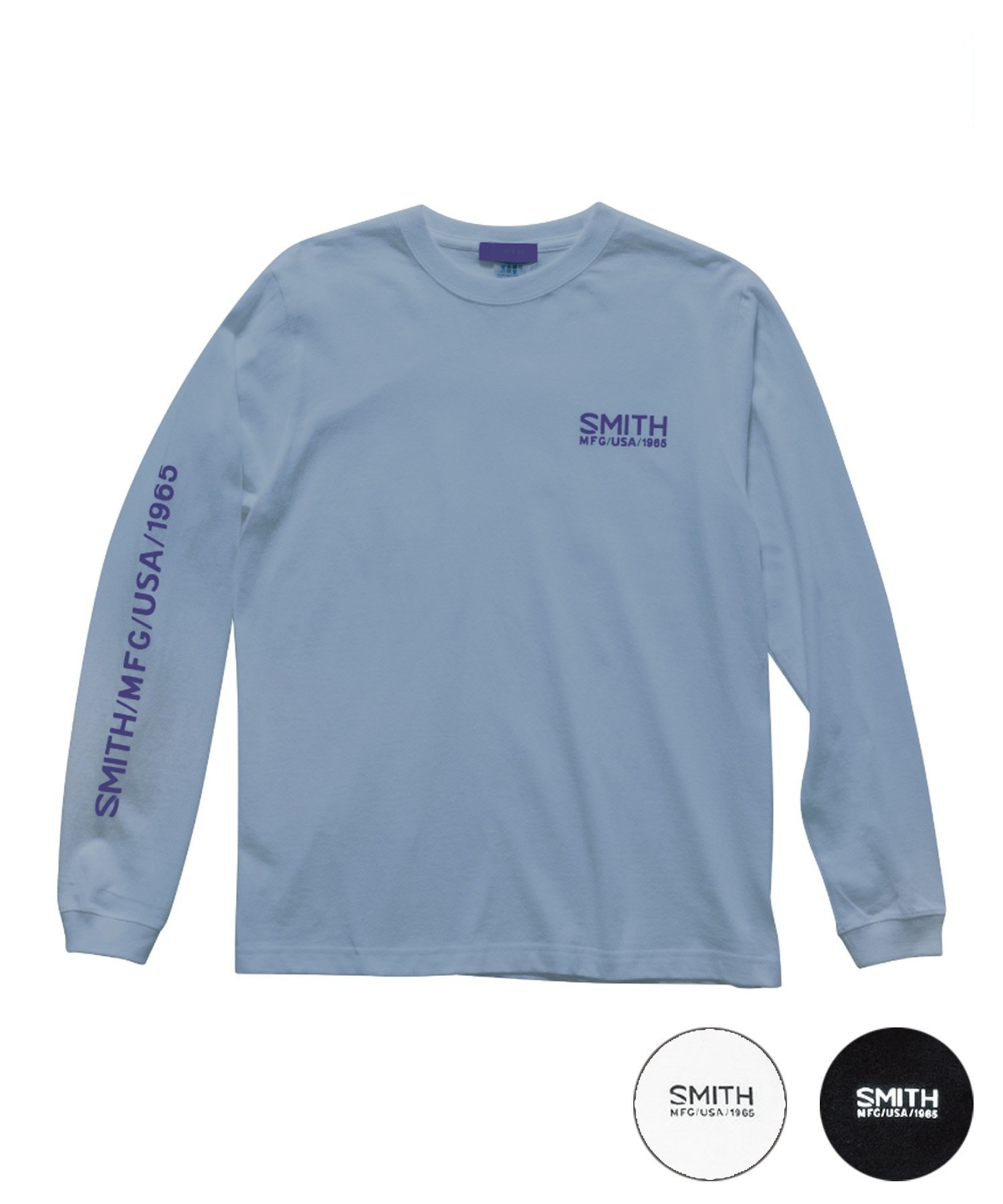 スノーボード ウェア インナーウェア インナー ユニセックス SMITH スミス ISSUE LONG SLEEVE 長袖 Tシャツ ロンT 23-24モデル ムラサキスポーツ KK K15(WHITE-S)