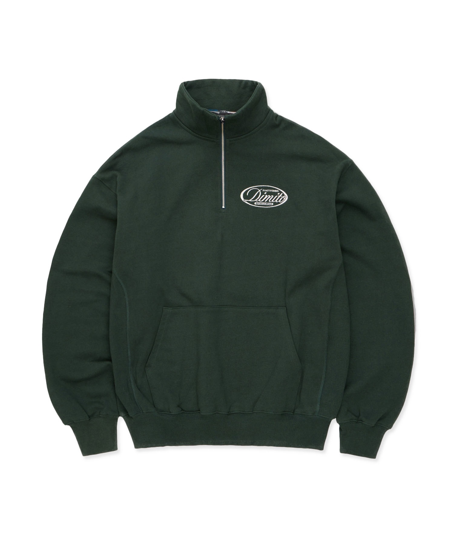 DIMITO ディミト スノーボード インナーウェア スウェット ユニセックス HALF ZIP SWEATSHIRT ムラサキスポーツ 24-25モデル LL I26(DPGRN-M)