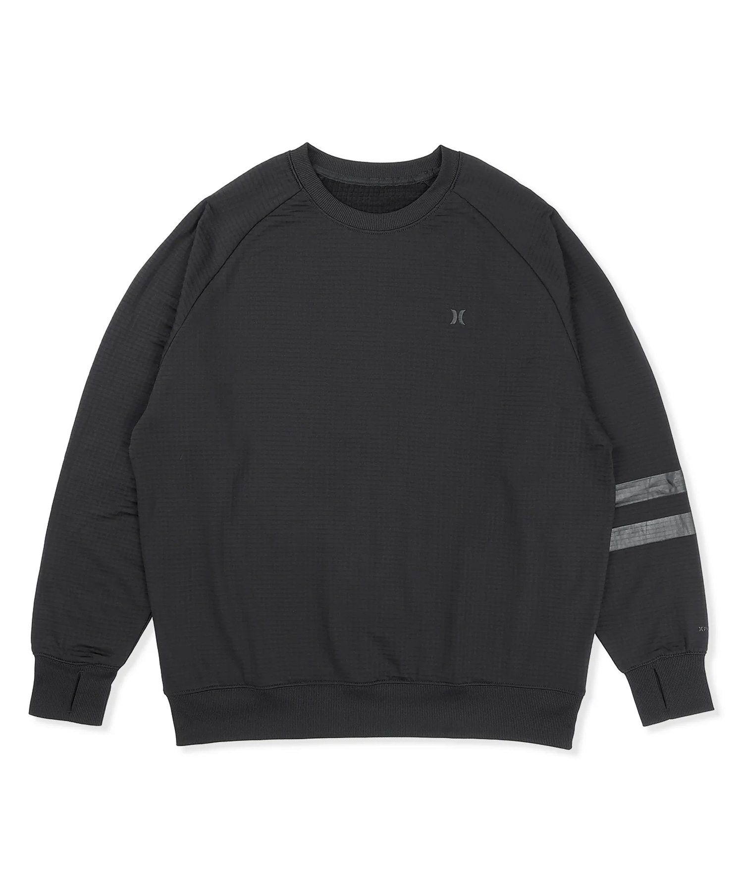 HURLEY ハーレー スノーボード インナー トップス ユニセックス WAFFLE L CREW ICON ムラサキスポーツ 24-25モデル LL K7(BLK-M)