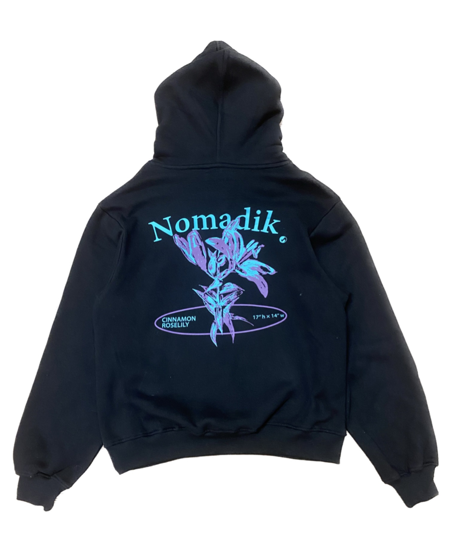 NOMADIK ノマディック スノーボード ウェア パーカー ユニセックス IN CINNAMONROSE HOODIE ムラサキスポーツ 24-25モデル LL L27(BLACK-M)