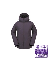 ☆スノーボードウェア 2点セット ジャケット パンツ 上下 VOLCOM ボルコム 2836 INS 5-POCKET 23-24モデル ムラサキスポーツ(【Jacket】PUR-S-【Pants】BLK-S)