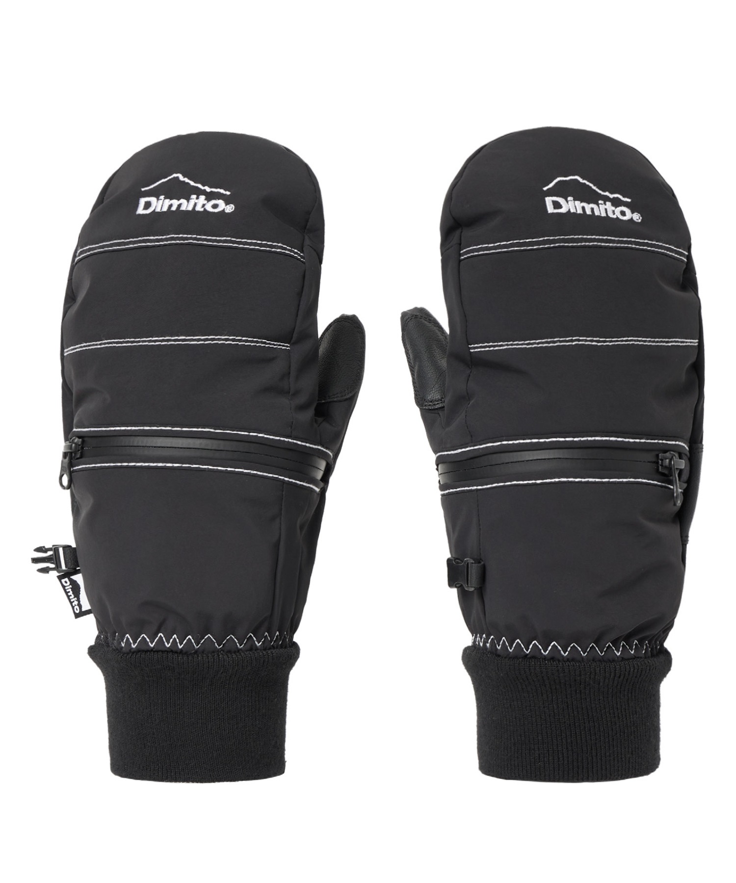 スノーボード グローブ メンズ DIMITO ディミト EASY ZIP OG MITTEN 23-24モデル ムラサキスポーツ KK J27(BLACK-S)