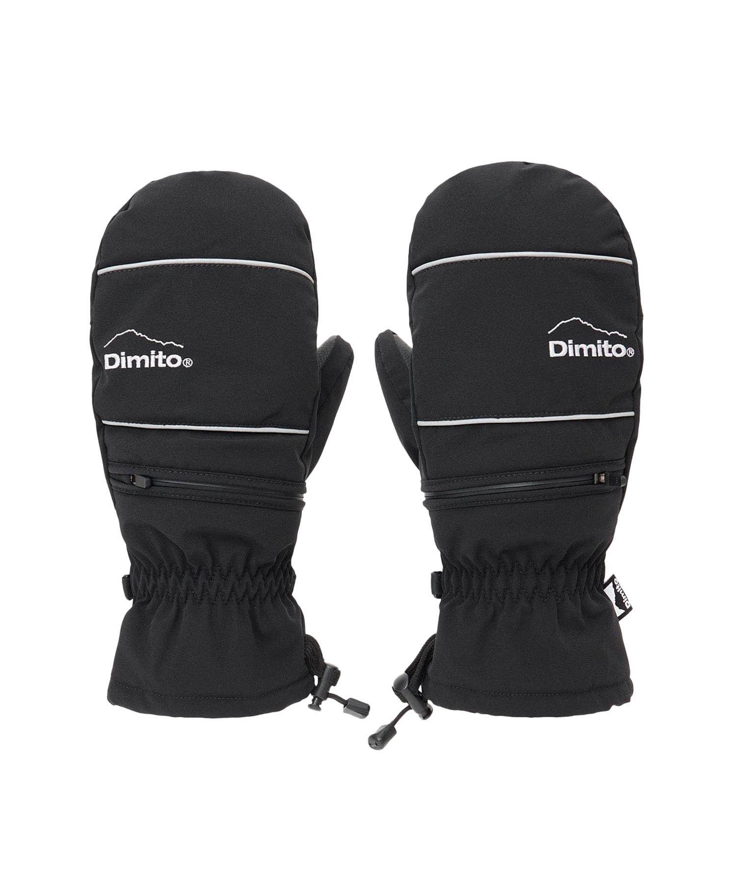 DIMITO ディミト EASY OPEN MITTEN スノーボード グローブ ユニセックス ムラサキスポーツ 24-25モデル LL J3(BLACK-S)