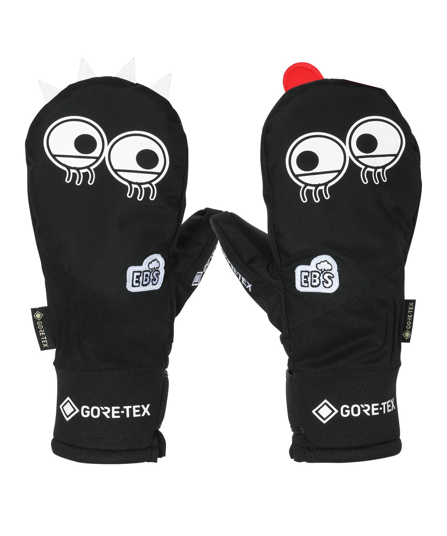 eb's エビス スノーボード グローブ ユニセックス ゴアテックス ミトン GORE-TEX KEMONO CHAN ムラサキスポーツ 24-25モデル LL G18(BLACK-S)