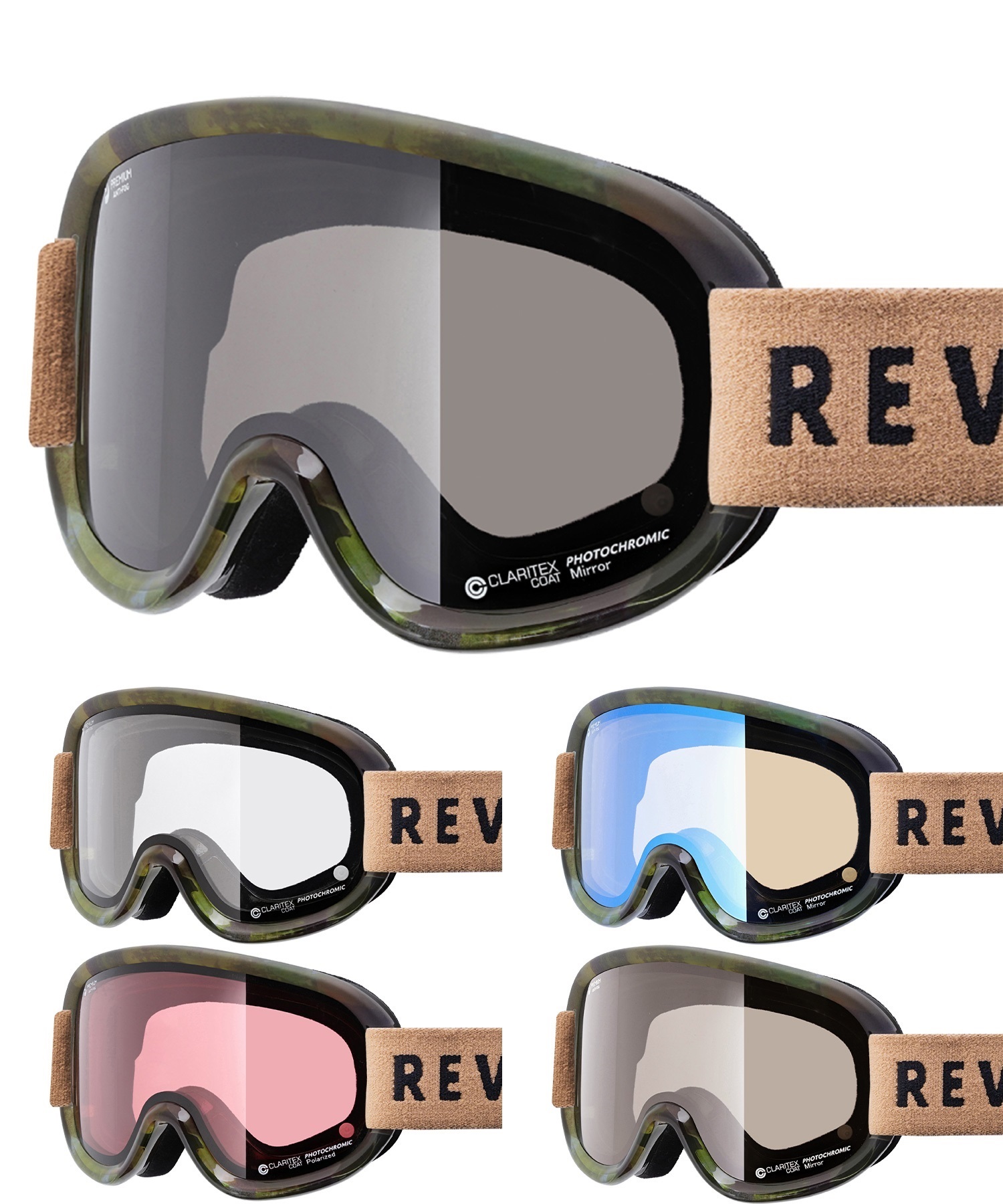 スノーボード ゴーグル ユニセックス REVOLT リボルト 平面レンズ 調光レンズ SUPER LIGHT FRAME ムラサキスポーツ 23-24モデル KK L8(CLEAR/CLEARPHO-F)