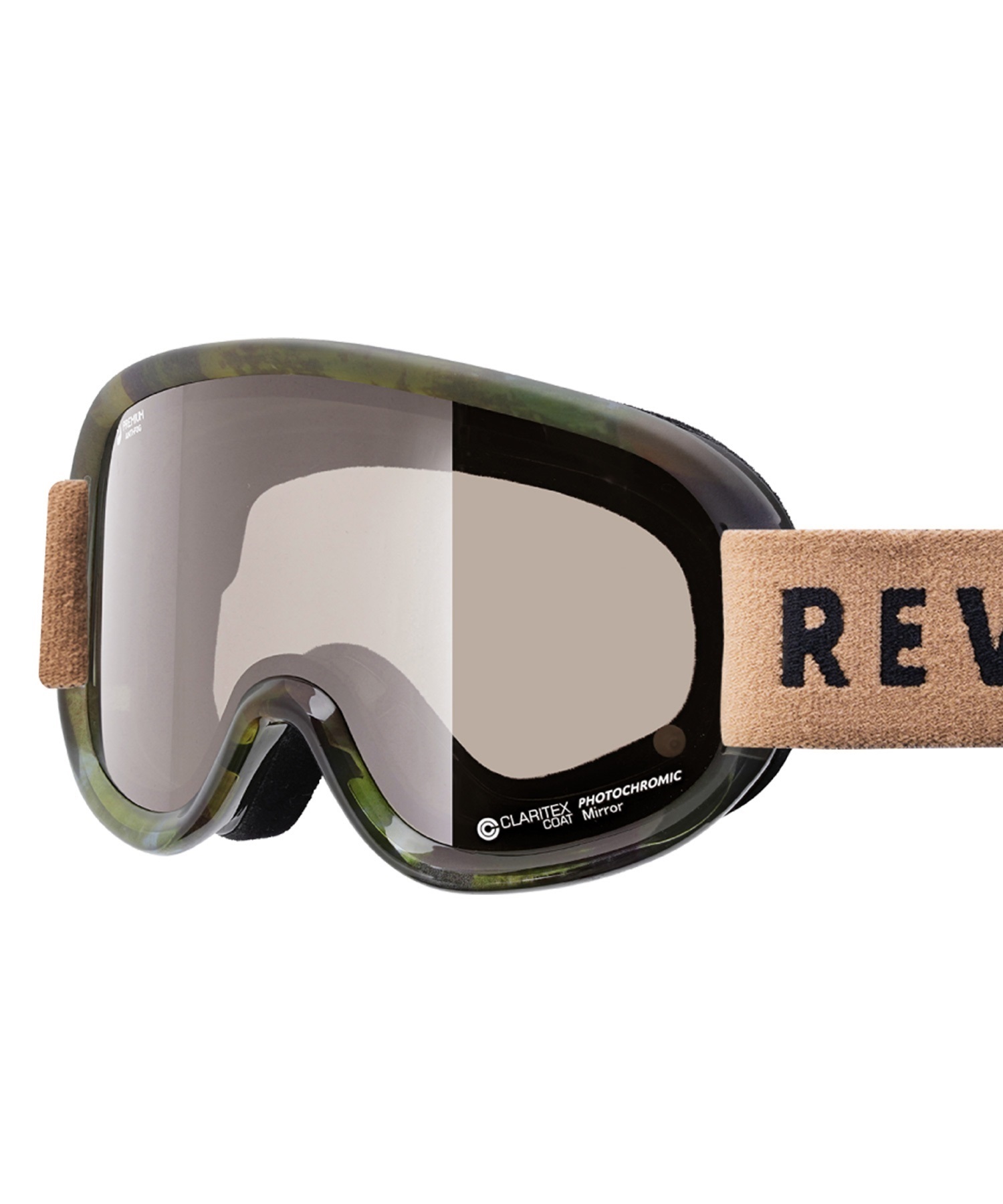 スノーボード ゴーグル ユニセックス REVOLT リボルト 平面レンズ 調光レンズ SUPER LIGHT FRAME ムラサキスポーツ 23-24モデル KK L8(BROWNMIRROR/CLEARPHO-F)