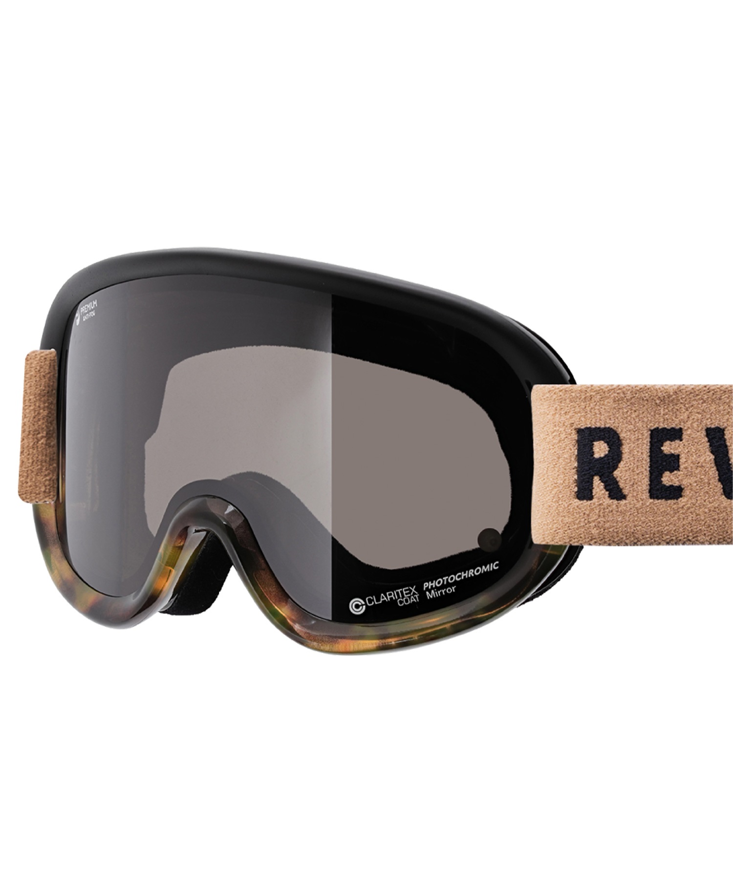 スノーボード ゴーグル ユニセックス REVOLT リボルト 平面レンズ 調光レンズ SUPER LIGHT FRAME ムラサキスポーツ 23-24モデル KK L8(BLACKMIRROR/GRAYPHO-F)