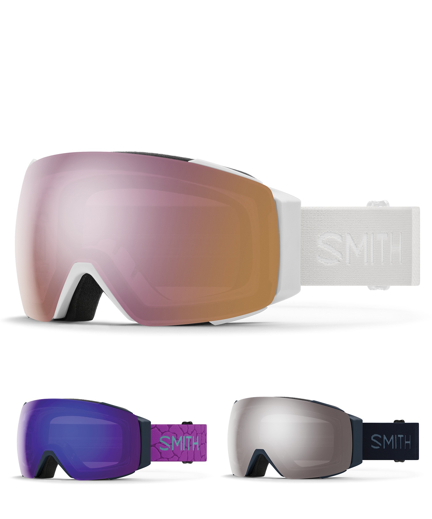 SMITH I/O MAG ゴーグル ピンクレンズ SMITH スミス スノーボード ゴーグル ユニセックス 球面 I O MAG