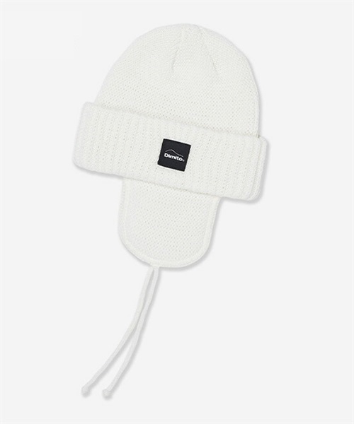 スノーボード ビーニー ユニセックス DIMITO ディミト EAR-FLAP-LOGO-BEANIE 22-23モデル ムラサキスポーツ JJ J20(WHITE-F)