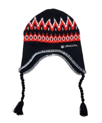 スノーボード フラップキャップ ユニセックス DRAGON ドラゴン EAR FLAP BEANIE 23-24モデル ムラサキスポーツ KK J20(BLK-ONESIZE)