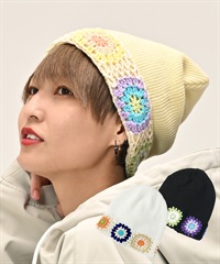 スノーボード ビーニー レディース 6KNOT シックスノット CROCHET BEANIE 6KKC0401 ムラサキスポーツ 23-24モデル KX L15(WHITE-ONESIZE)