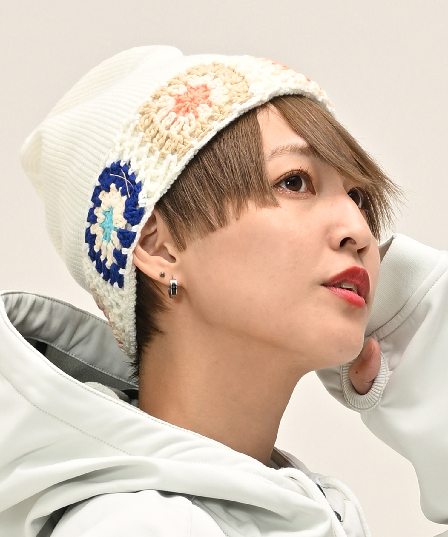 スノーボード ビーニー レディース 6KNOT シックスノット CROCHET BEANIE 6KKC0401 ムラサキスポーツ 23-24モデル KX L15(WHITE-ONESIZE)