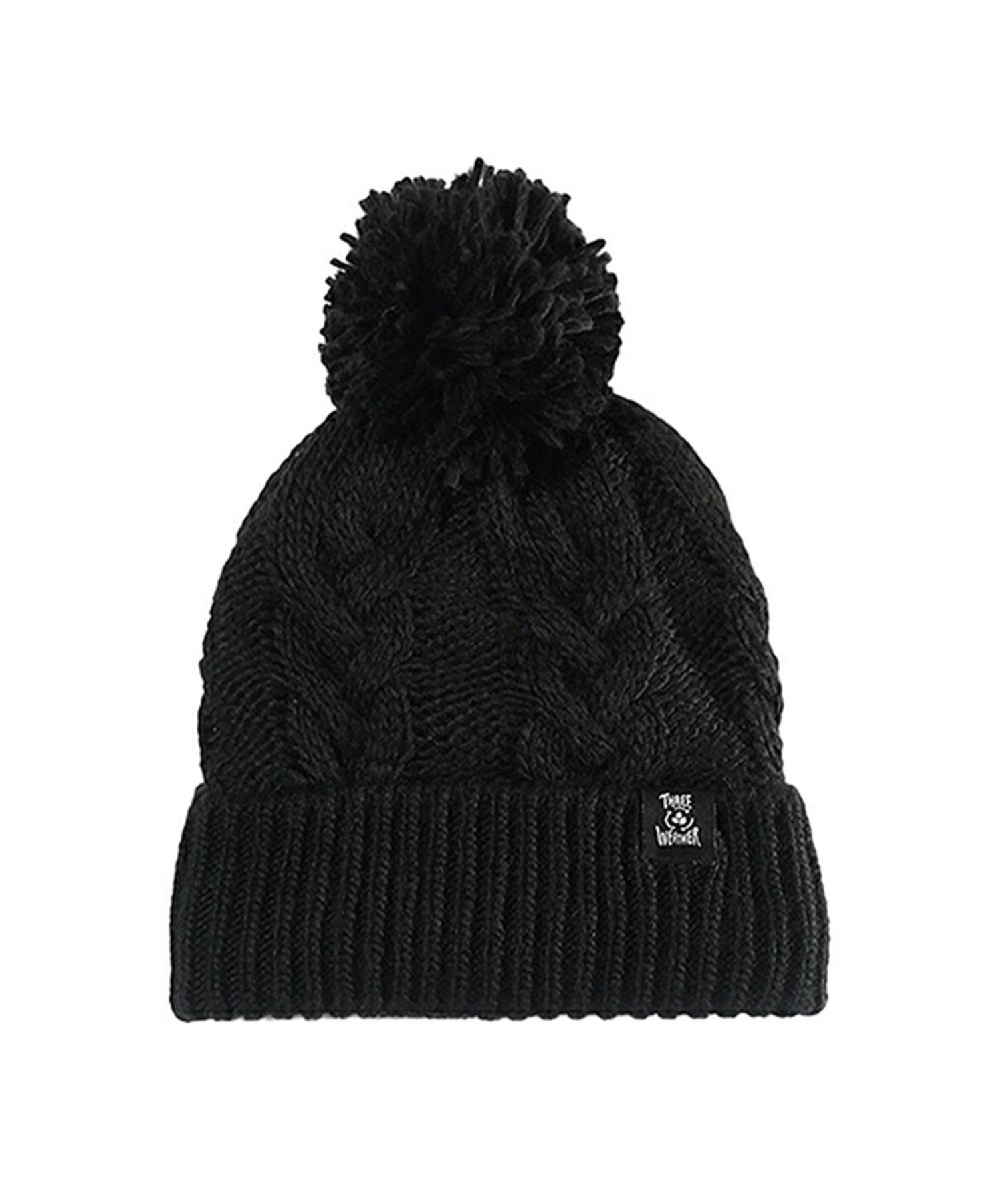 スノーボード ビーニー THREE WEATHER スリーウェザー FLEECE BEANIE TWB-017 23-24モデル ムラサキスポーツ KK A17(BK-ONESIZE)