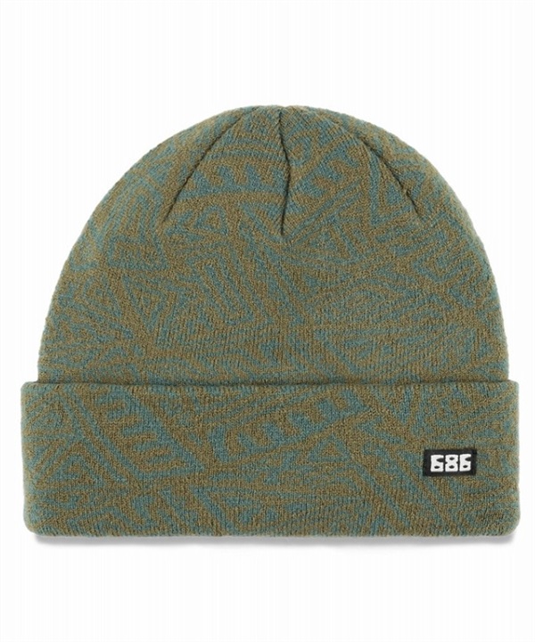 686 シックスエイトシックス スノーボード ビーニー ユニセックス SCRAWL BEANIE ムラサキスポーツ 24-25モデル LL L21