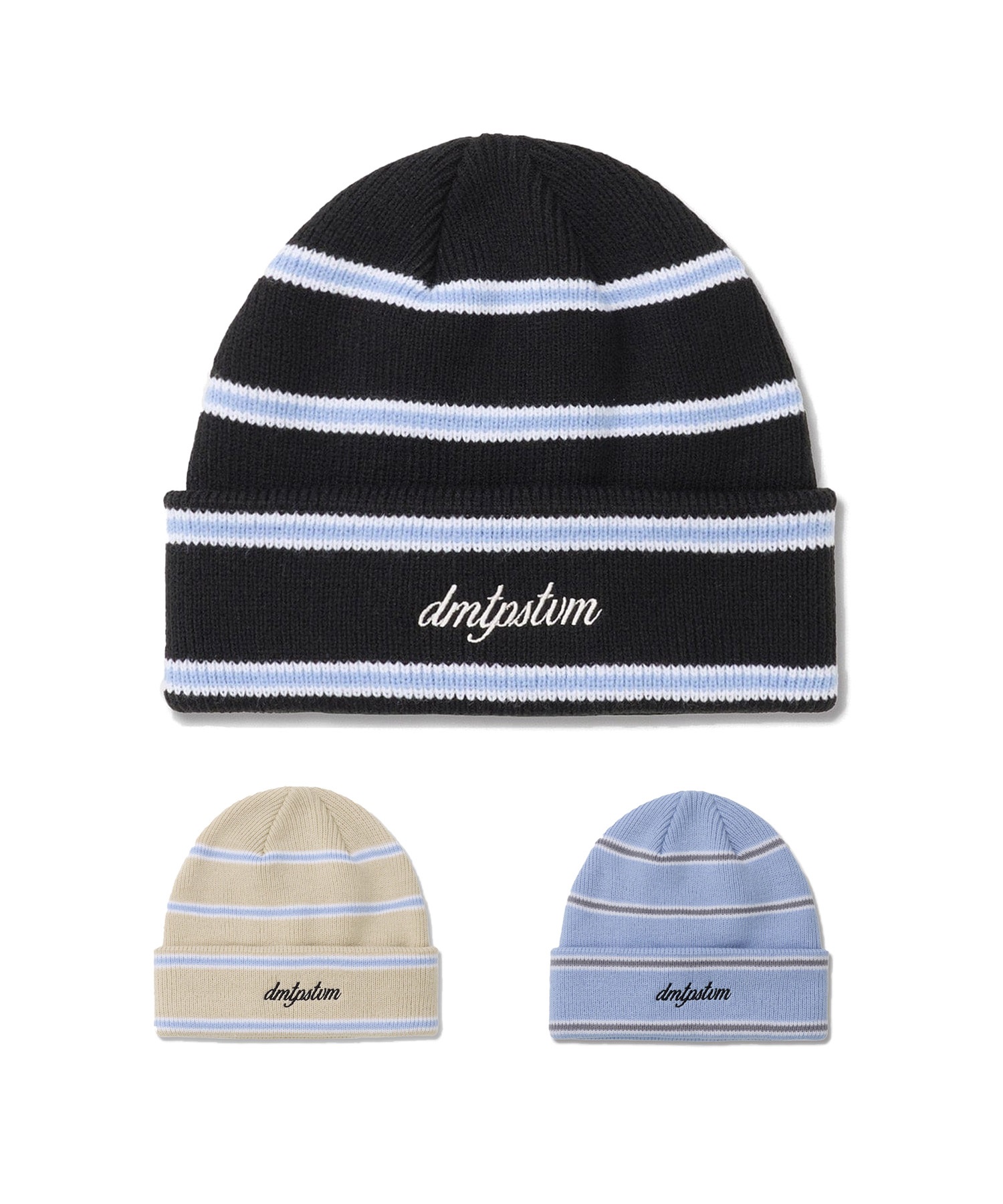 DIMITO ディミト スノーボード ビーニー ユニセックス STRIPE BEANIE ムラサキスポーツ 24-25モデル LL J3(BEIGE-ONESIZE)