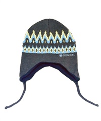 DRAGON ドラゴン スノーボード ビーニー ユニセックス ニット帽 EAR FLAP BEANIE ムラサキスポーツ 24-25モデル LL J24(BLUGY-ONESIZE)