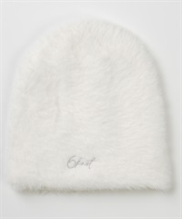 6KNOT シックスノット スノーボード ビーニー レディース ニット帽 SHAGGY BEANIE ムラサキスポーツ 24-25モデル LX J24(WHITE-ONESIZE)