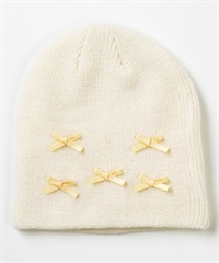 6KNOT シックスノット スノーボード ビーニー レディース ニット帽 MINI BOW BEANIE ムラサキスポーツ 24-25モデル LX J24(NTYW-ONESIZE)