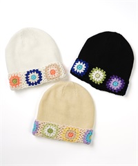 6KNOT シックスノット スノーボード ビーニー レディース ニット帽 CROCHET BEANIE ムラサキスポーツ 24-25モデル LX J24