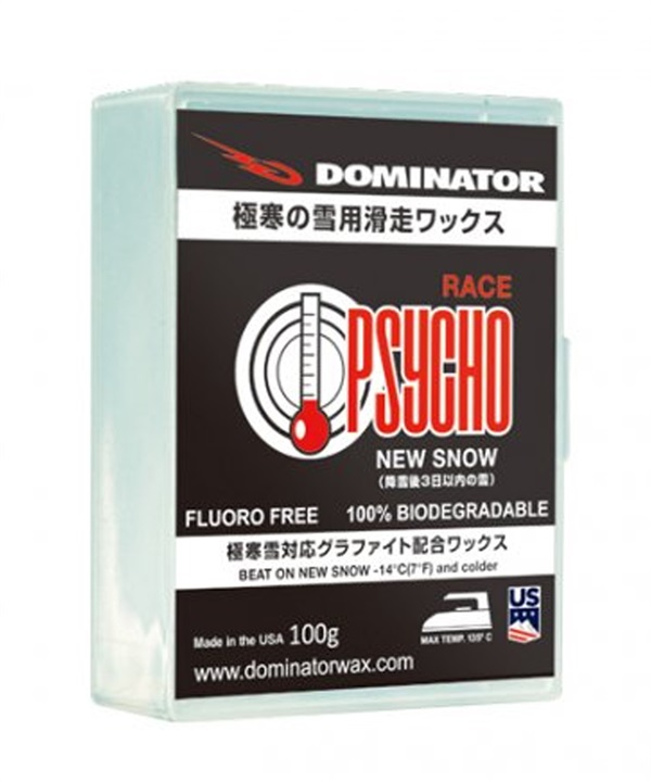 スノーボード WAX 滑走ワックス DOMINATOR ドミネーター PSYCHO/NEW SNOW 100g 23-24モデル ムラサキスポーツ KK I28