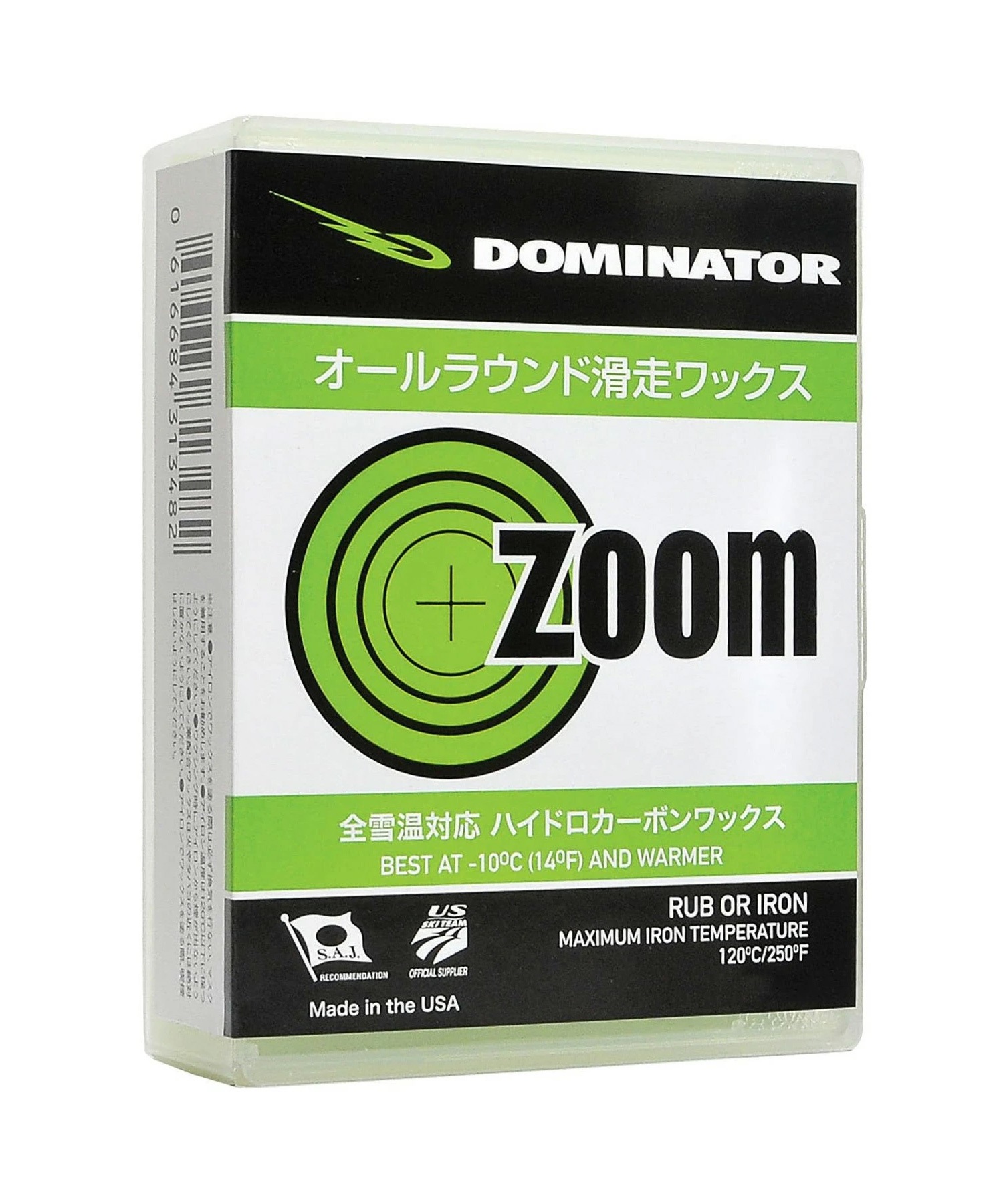 DOMINATOR ドミネーター スノーボード ワックス WAX 固形WAX ホットワックス 滑走ワックス DM-ZOOM-400 24-25モデル LL I5(ONECOLOR-ONESIZE)