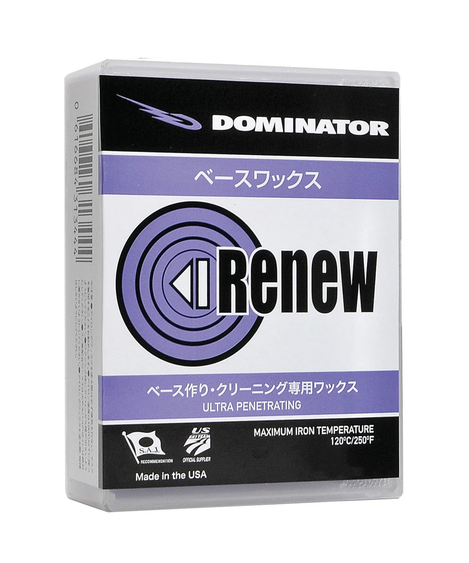 DOMINATOR ドミネーター RENEW-100 スノーボード ワックス WAX 固形WAX ホットワックス ベースワックス 24-25モデル(ONECOLOR-ONESIZE)