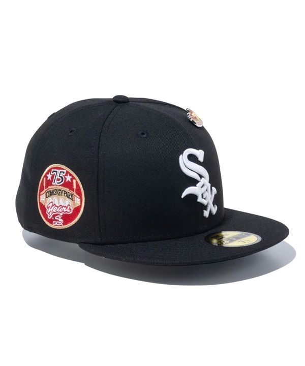 NEW ERA ニューエラ 59FIFTY Local Dishes シカゴ・ホワイトソックス シカゴピザ ブラック キャップ 帽子 14109912
