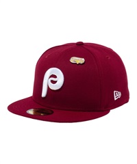 NEW ERA ニューエラ 59FIFTY Local Dishes フィラデルフィア・フィリーズ フィリーチーズステーキサンドイッチ カーディナル キャップ 帽子 14109874