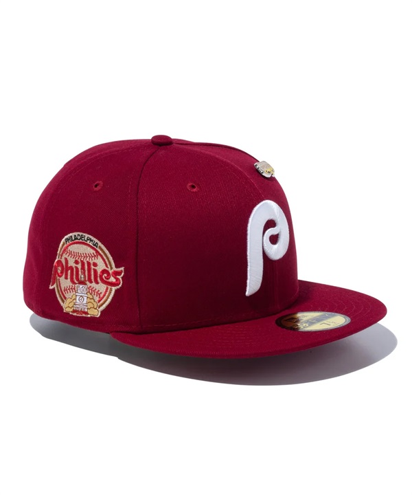 NEW ERA ニューエラ 59FIFTY Local Dishes フィラデルフィア・フィリーズ フィリーチーズステーキサンドイッチ カーディナル キャップ 帽子 14109874