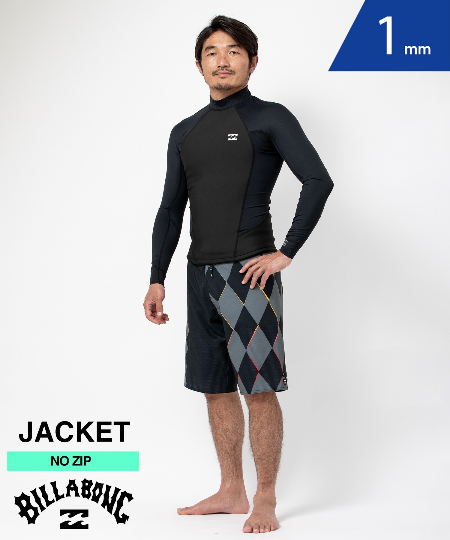 BILLABONG ビラボン LJK NZ ABSOLUTE PLL 1X0.5ｍｍ BE018-280 メンズ ウェットスーツ ジャケット ムラサキスポーツ(BLK-M)