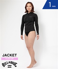 BILLABONG ビラボン LJK FZ PEEKY JACKET 2X2ｍｍ BE013-887 レディース ウェットスーツ ジャケット ムラサキスポーツ(BLK-M)